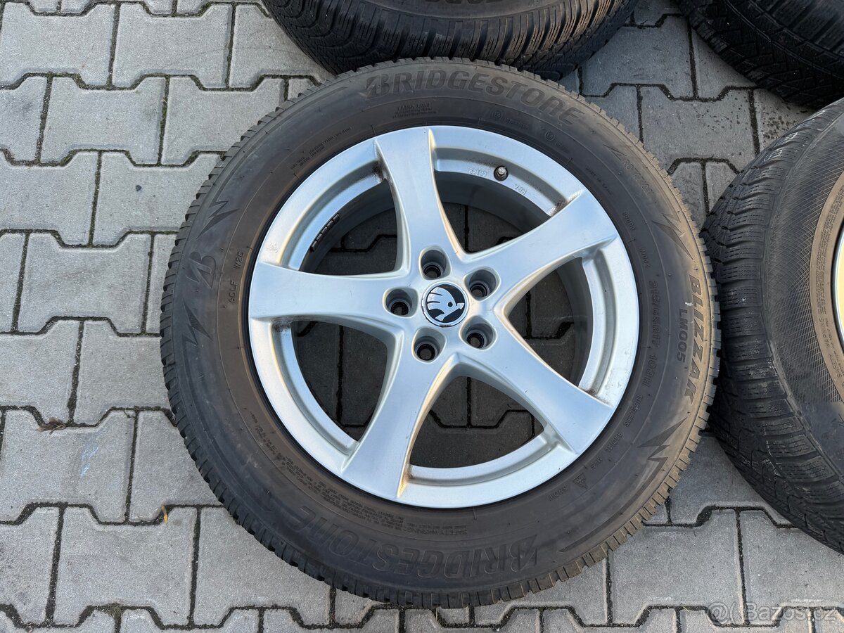 4x al kola 5x112 17 + pneu zimní 215/65 R17 - 2
