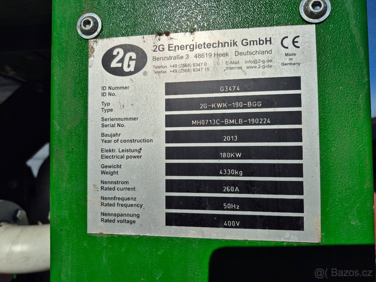 Kogenerační jednotka 2 G - 2