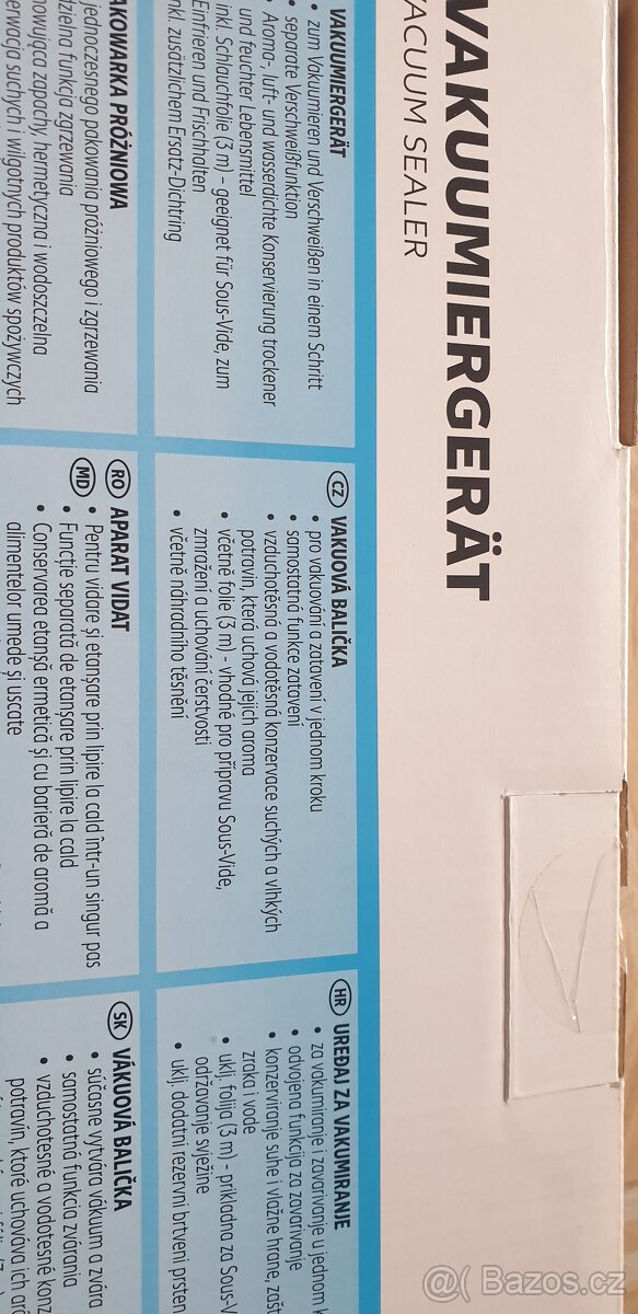 Vakuovačka potravin - 2