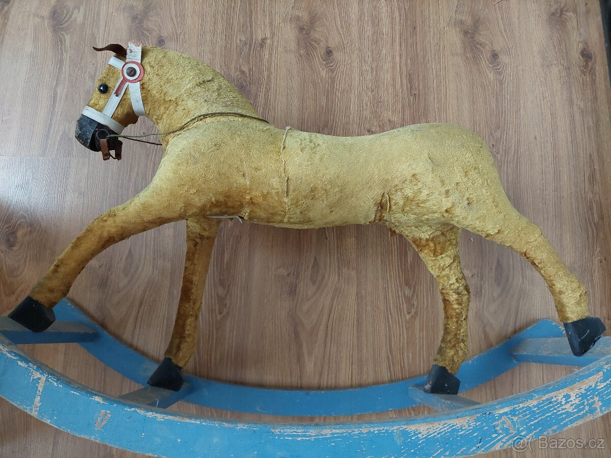 Starý houpací kůň koník - hračka retro vintage velice pěkný - 2