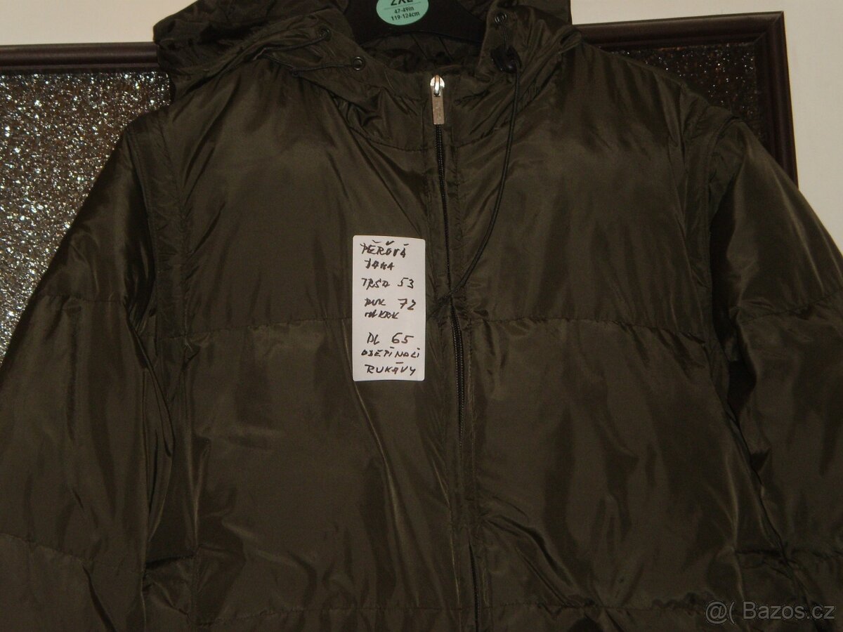bunda dámská - zimní - oteplená s kapucí prsa 53 cm - 2