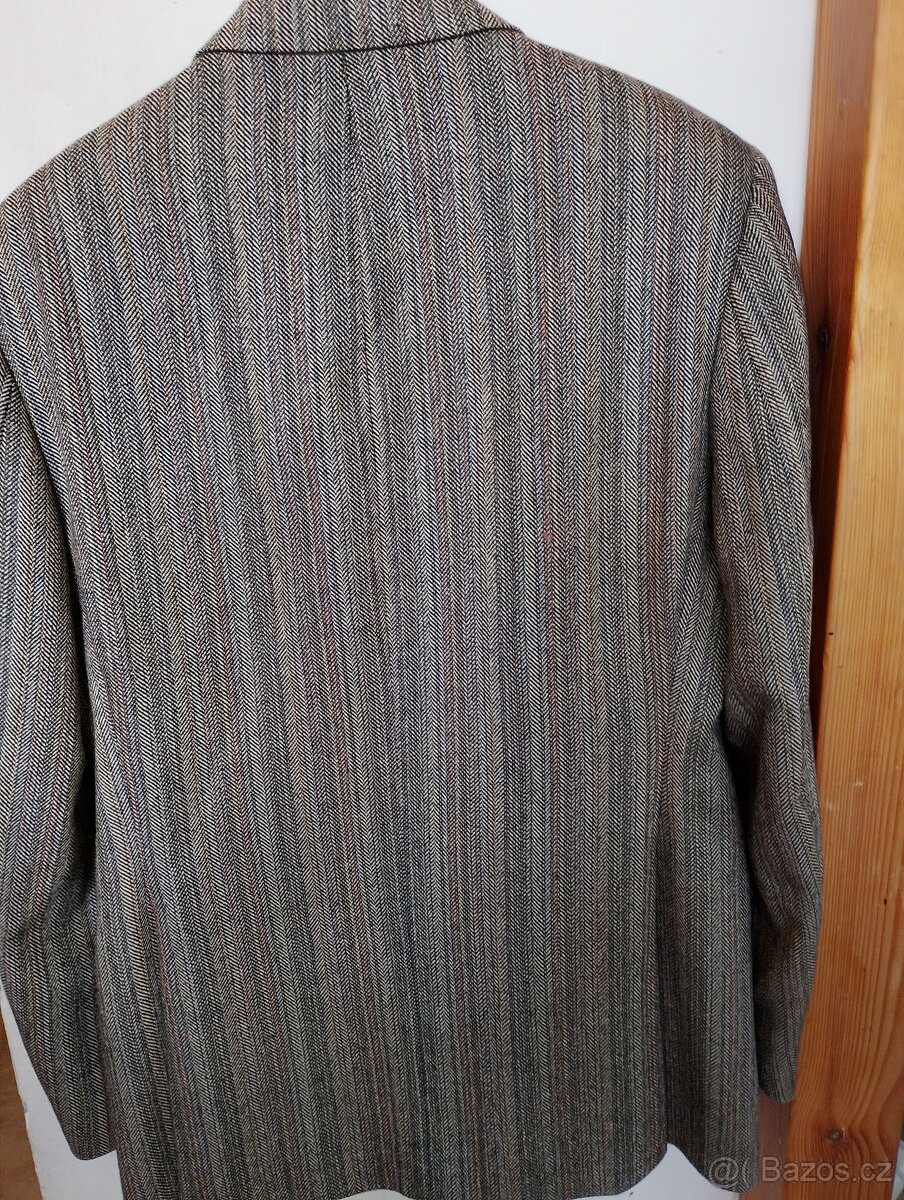 Pánské hnědé sako Perry Ellis (M), kalhoty Cacharel(M) - 2