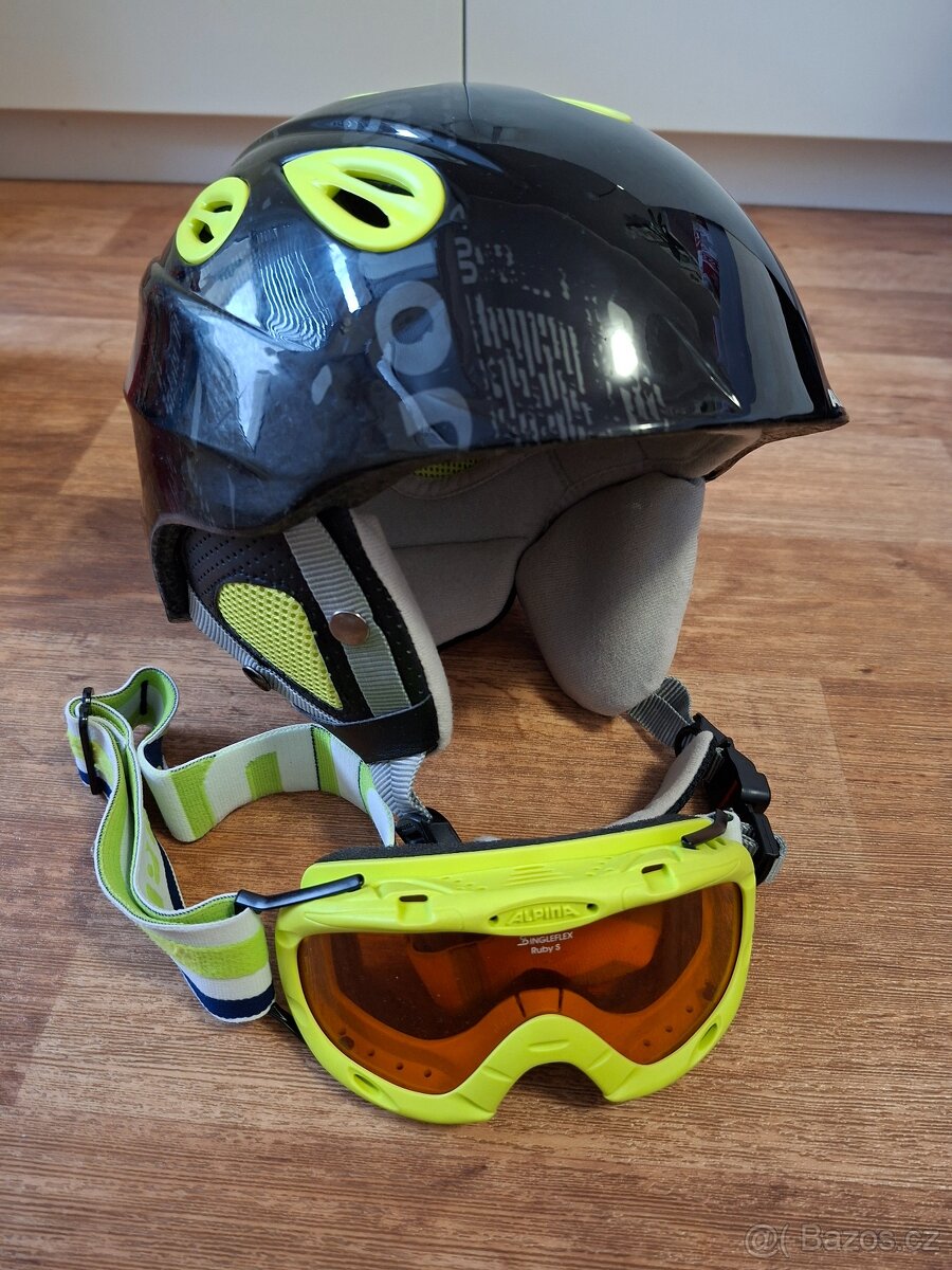Dětská lyžařská přilba Alpina+brýle - 2