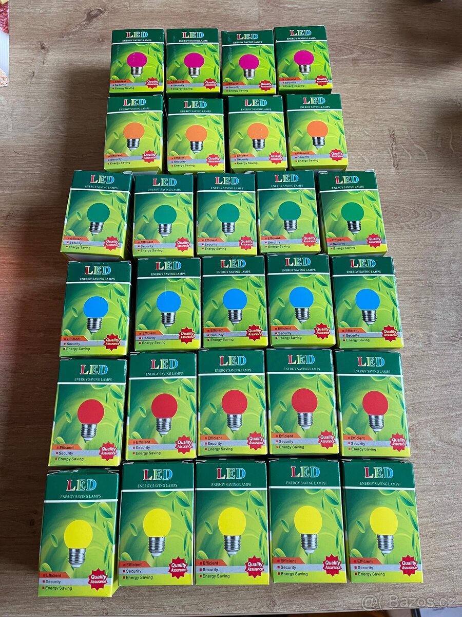 Barevné žárovky 28 ks - 2