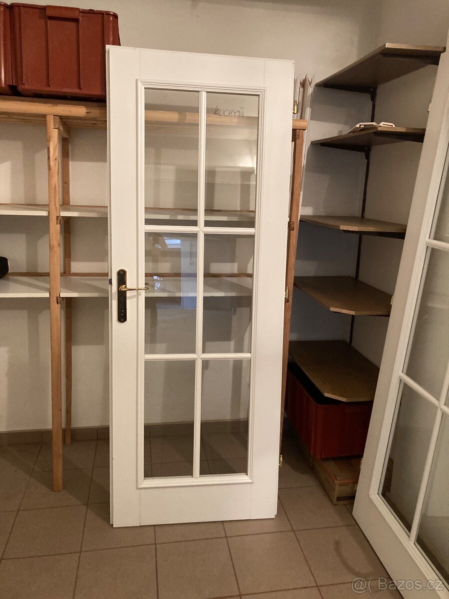 Prosklené dřevěné dveře levé 70cm - 2