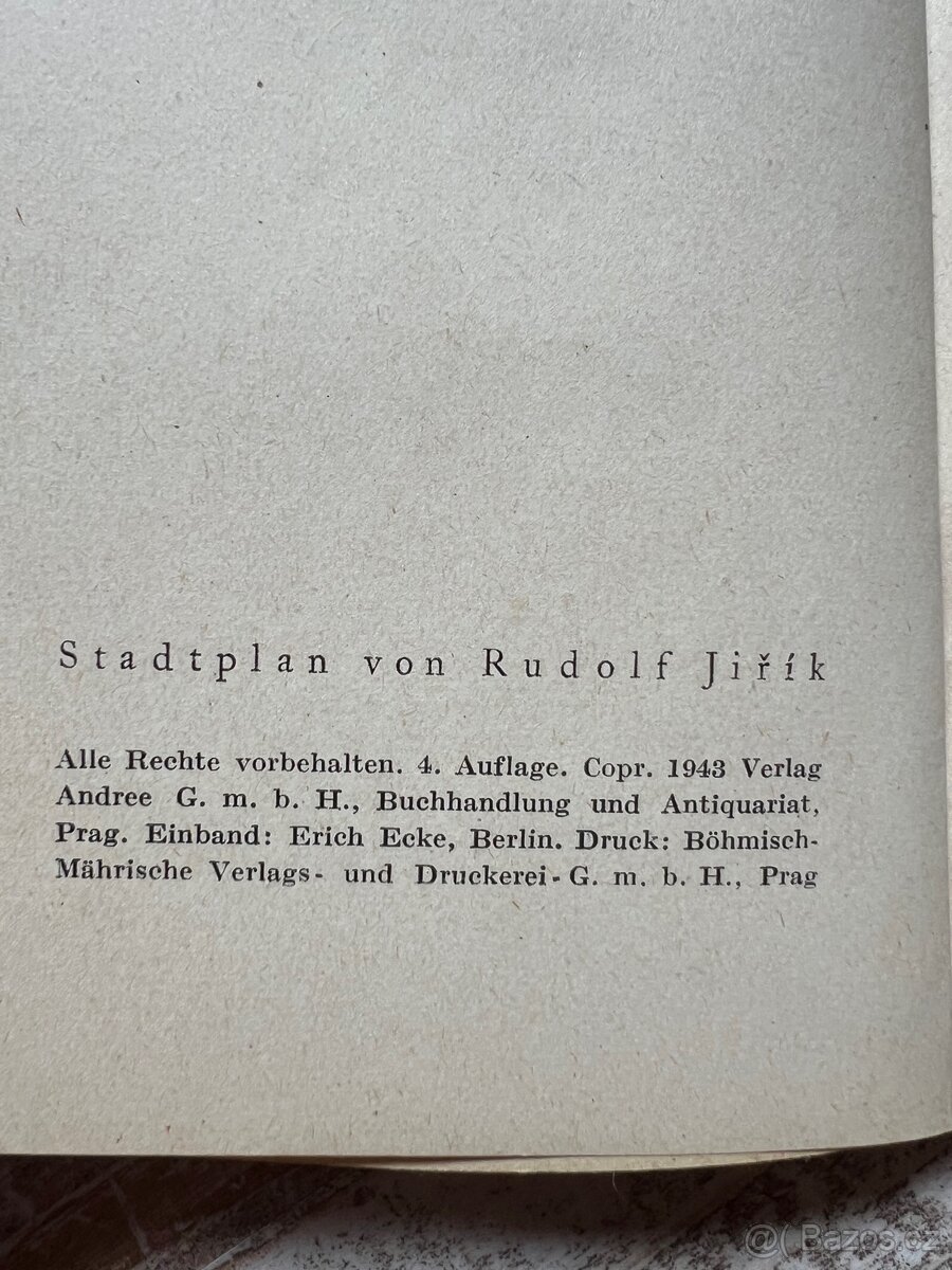 Prag Ein Reiseführer 1943 + mapa - 2