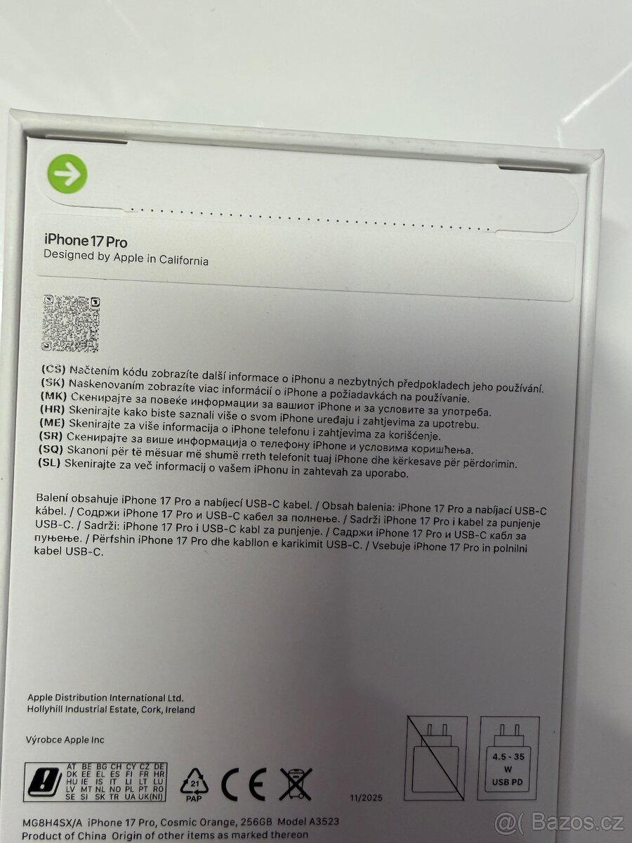 IPhone 17 Pro 256GB orange nový - 2