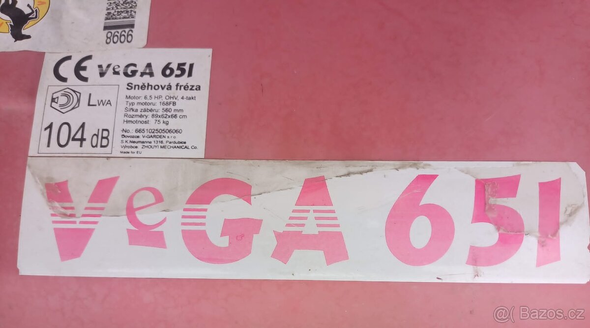 Sněžná fréza VeGA 651 - 2