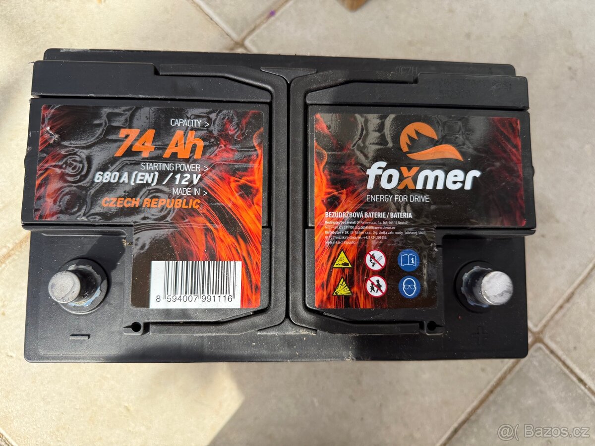 NOVÁ nepoužitá autobaterie 74Ah / Záruka - 2