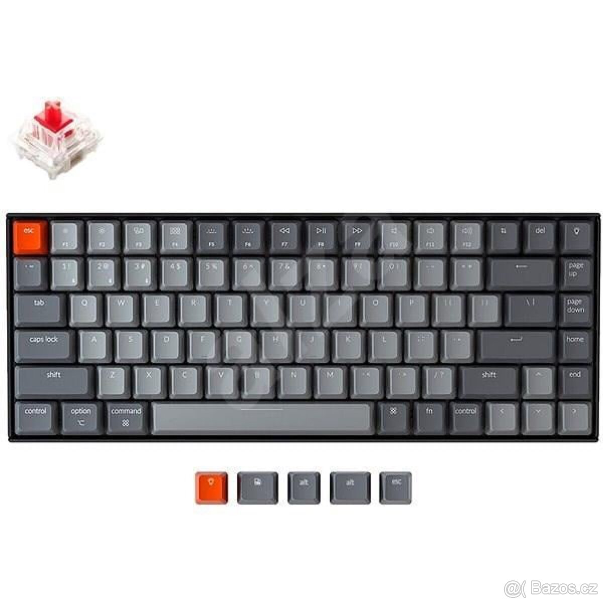 Herní klávesnice Keychron K2 Gateron Red, RGB Backlight - US - 2