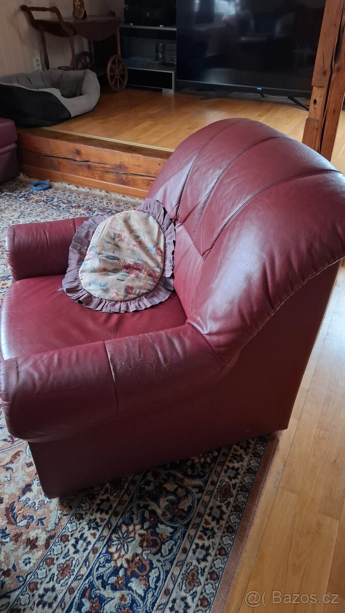 Kožená sedací souprava ZA ODVOZ - 2