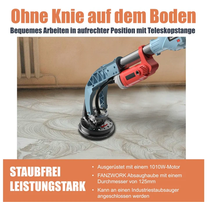 Nová FANZWORK teleskopická bruska na beton 1010W - 2