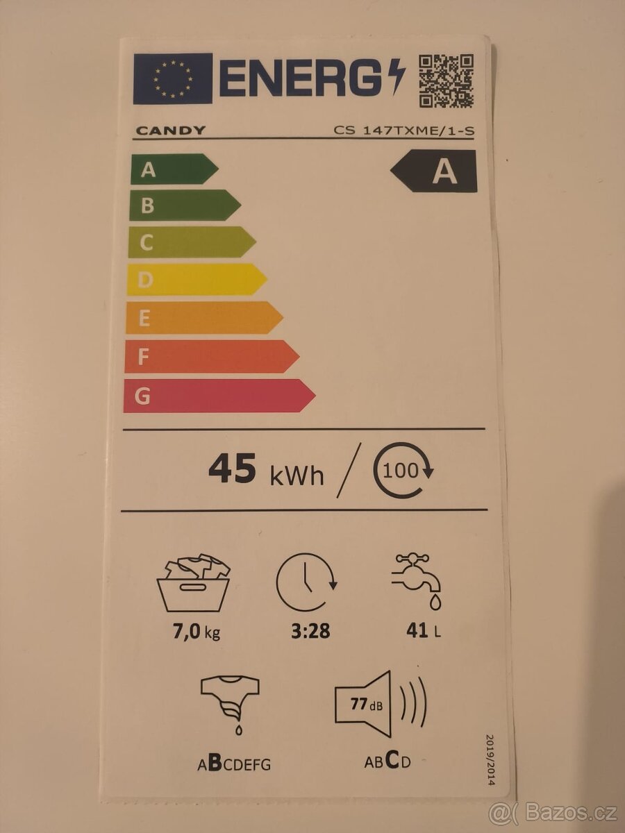 Pračka Candy CS 147TXME/1-S – 7 kg, 1400 ot./min. - 2