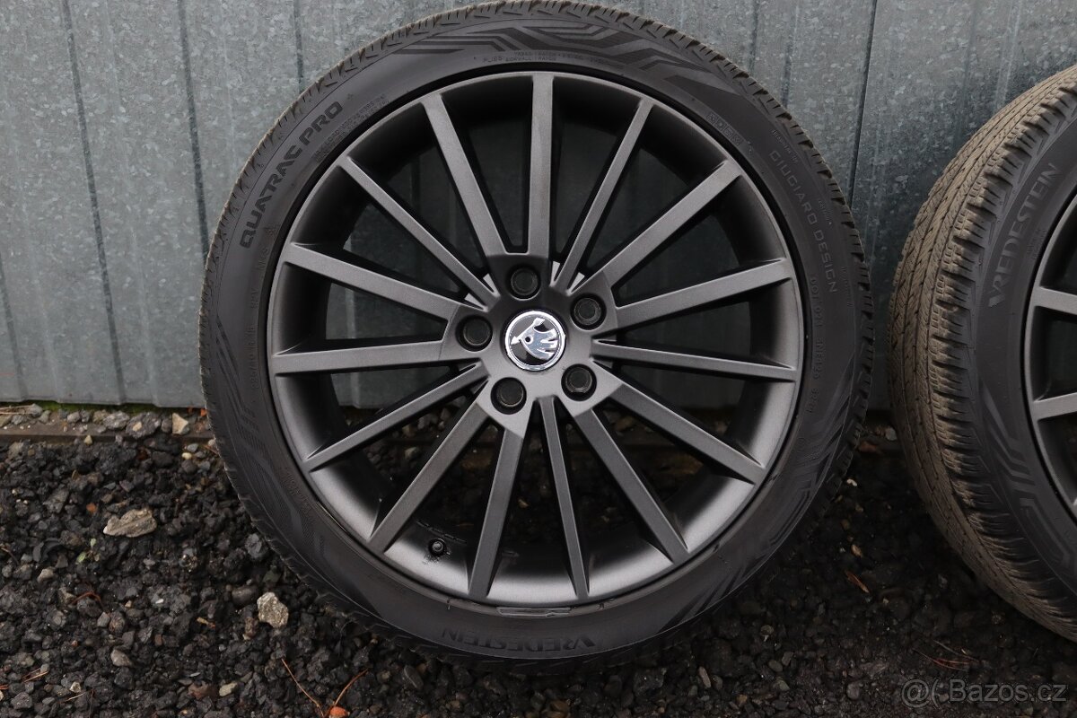 18" - ALU kola Škoda TURINI 7,5x18 ET51 + pneu 225/40 R18 - 2
