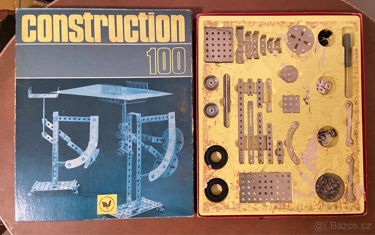🧰 Kovová stavebnice Construction 100–120 – retro sada - 2