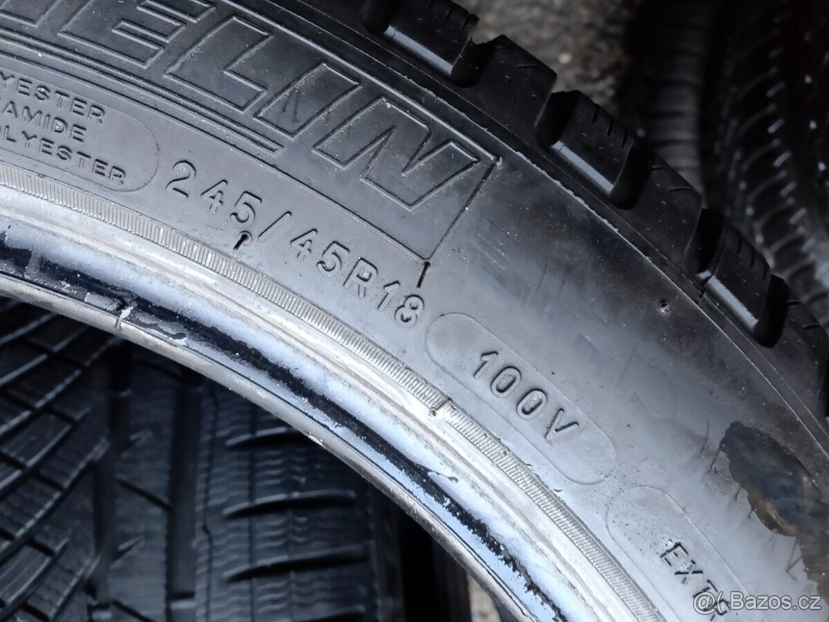 245/45/18 100v Michelin - zimní pneu 2ks RunFlat - 2