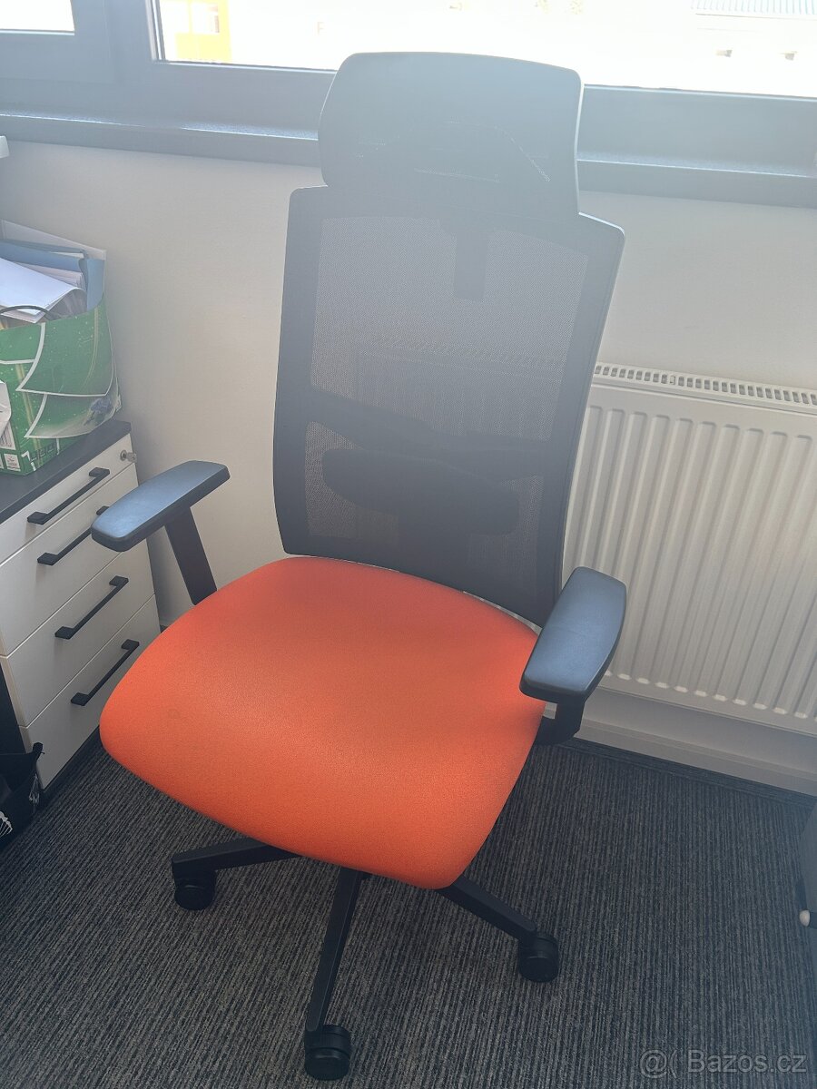 Kancelářská židle oranžová 2 ks - 2