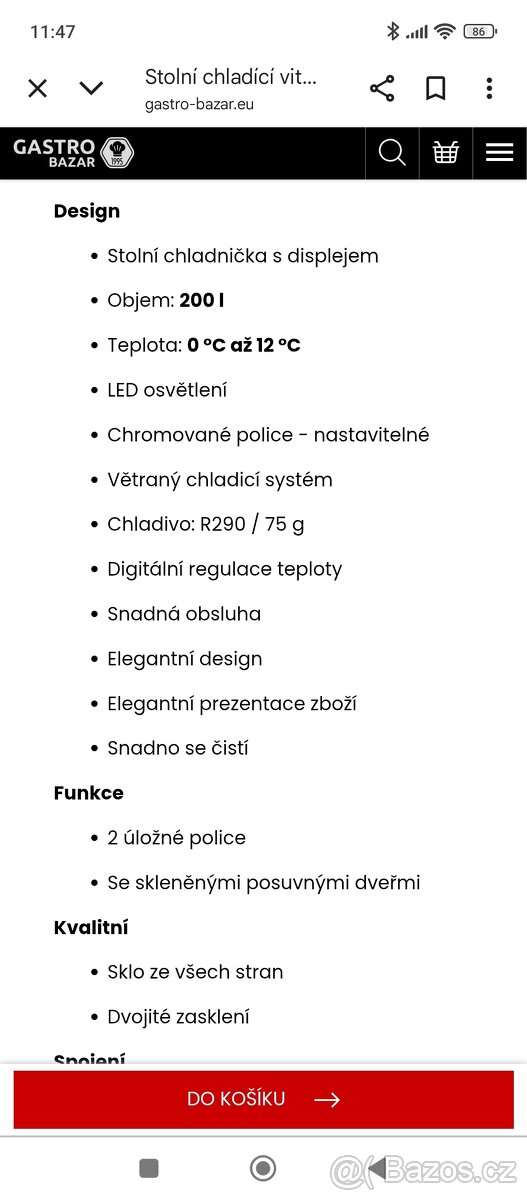 Chladící vitrína Gastro - 2