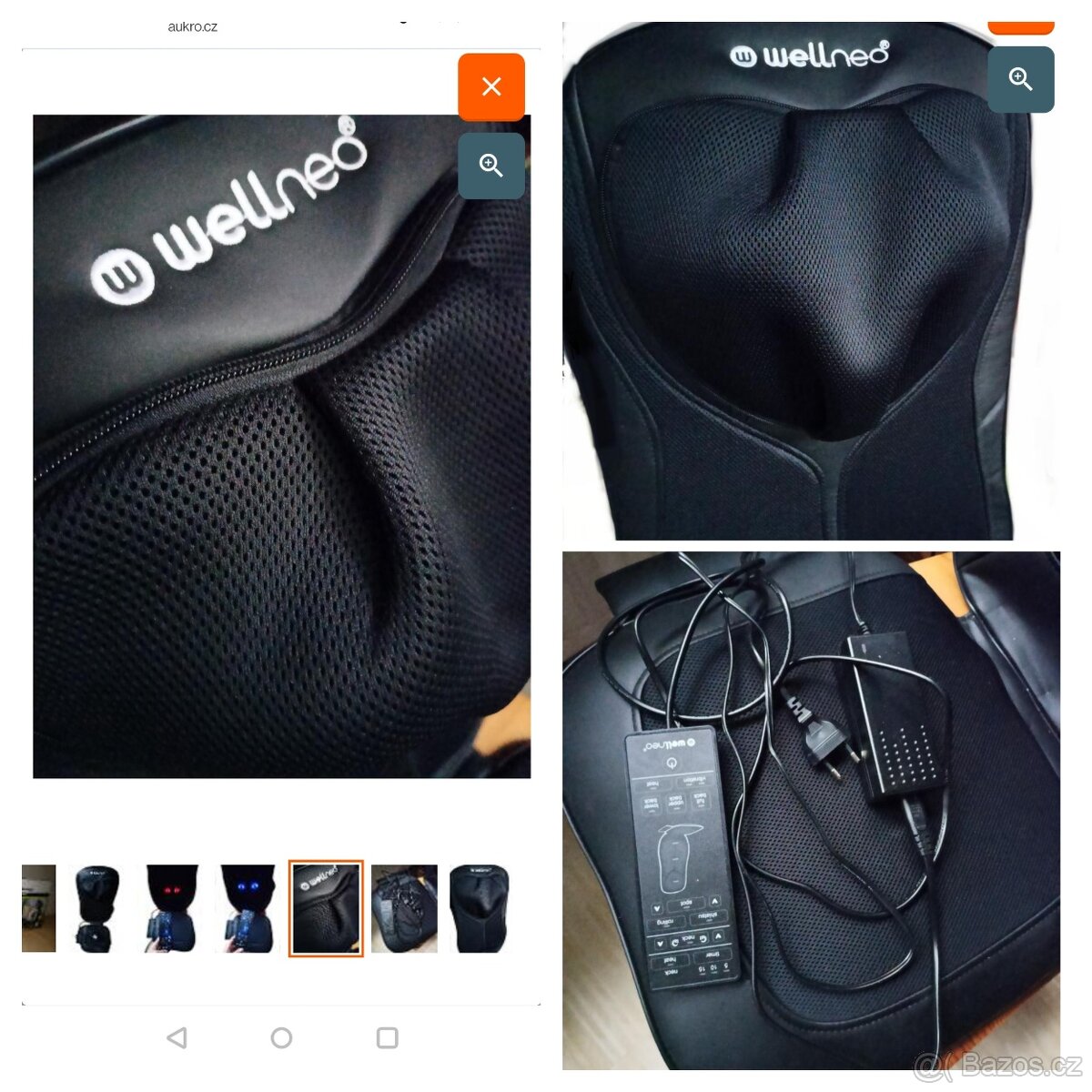 Wellneo masážní podložka zad a nohou Shiatsu 4v1 - 2