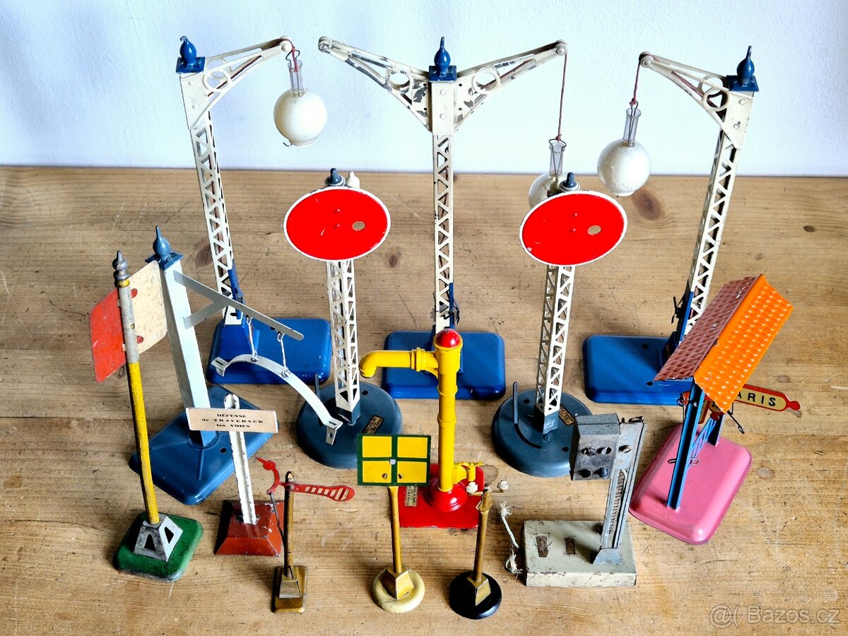 Vláčky - lampy, semafory, ukazatele, Hornby, Francie, 1930 - 2
