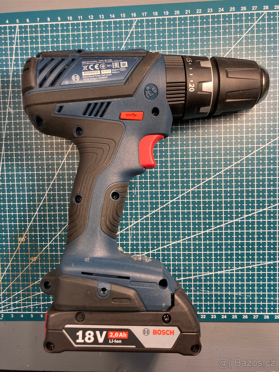 Aku vrtačka BOSCH GSB 18-2-LI Plus, 2x2.0Ah, 18V, kufr - 2