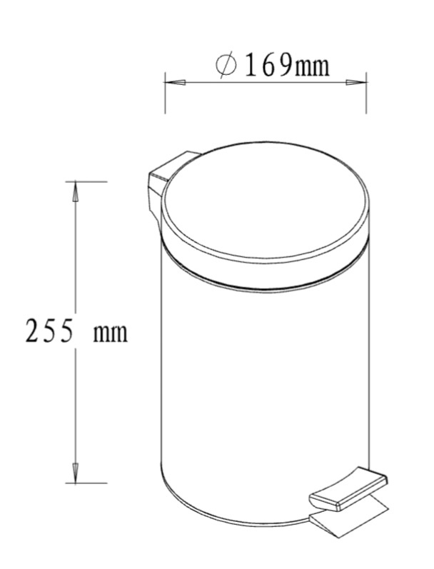 Odpadkový koš volně stojící 3 l - 2