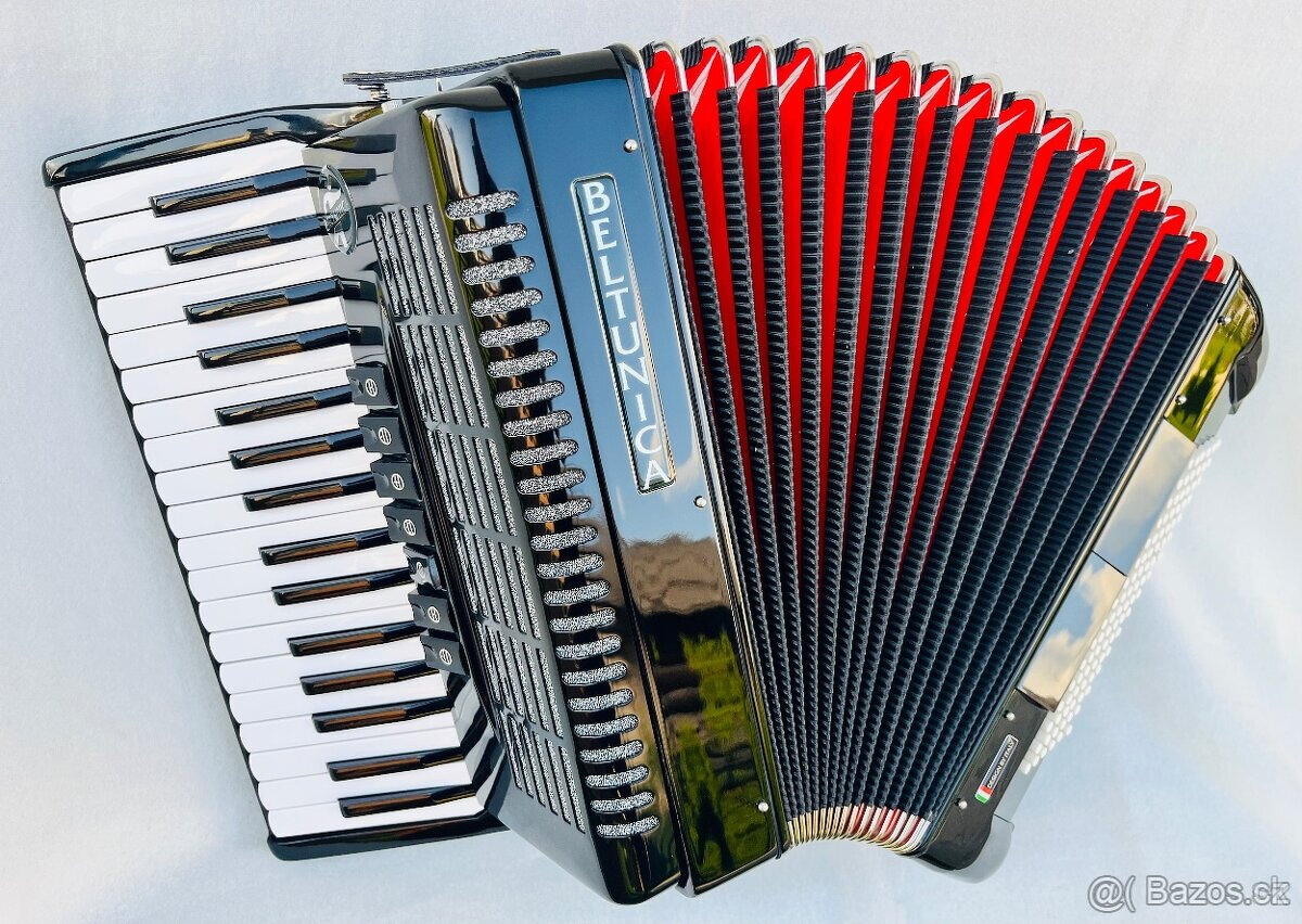 Nový akordeón Beltunica Vivaldi- DE LUXE 96 basový- krásny z - 2