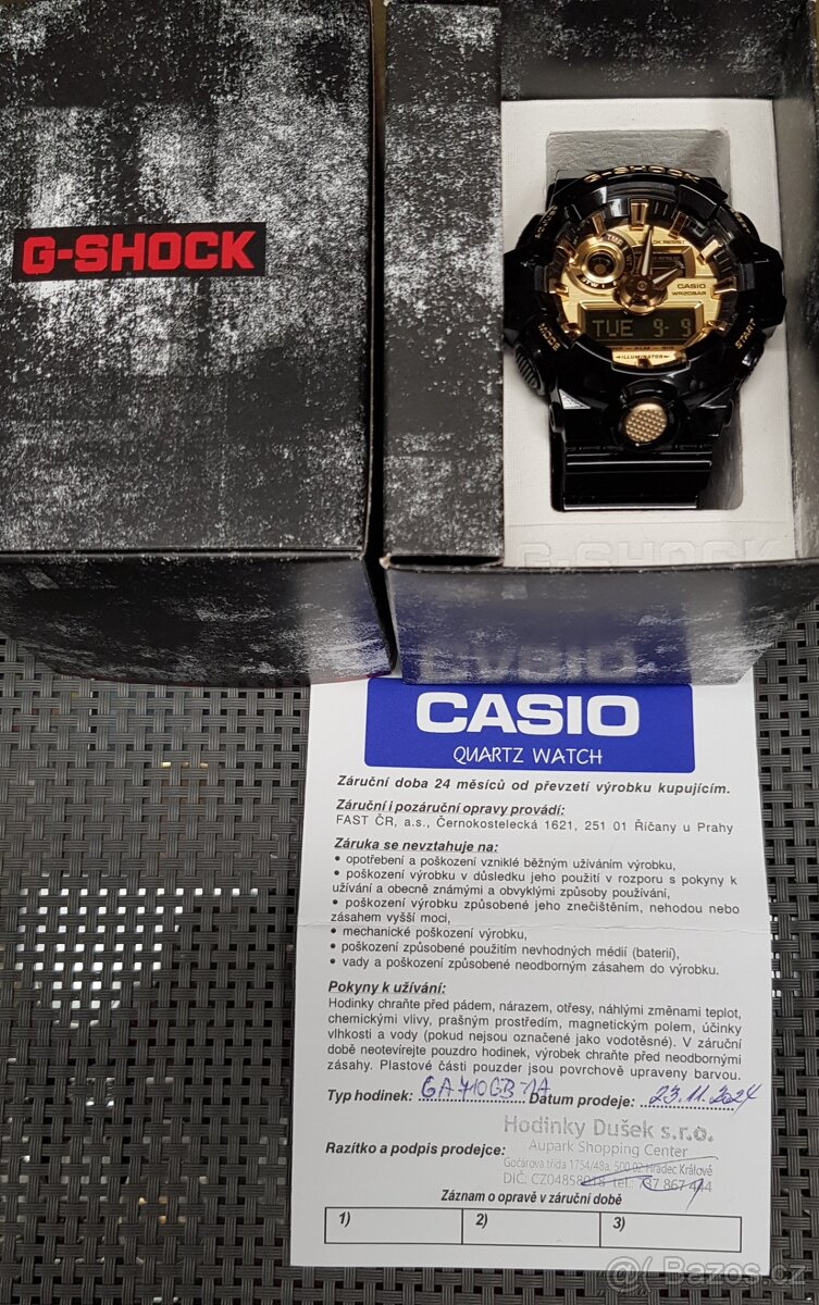 Hodinky Casio G-Shock GA-710GB-1A, Záruka do 11/2026 - 2