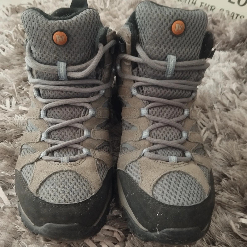 Kotníkové boty Merrell - šedé Gore-Tex trekové turistické - 2