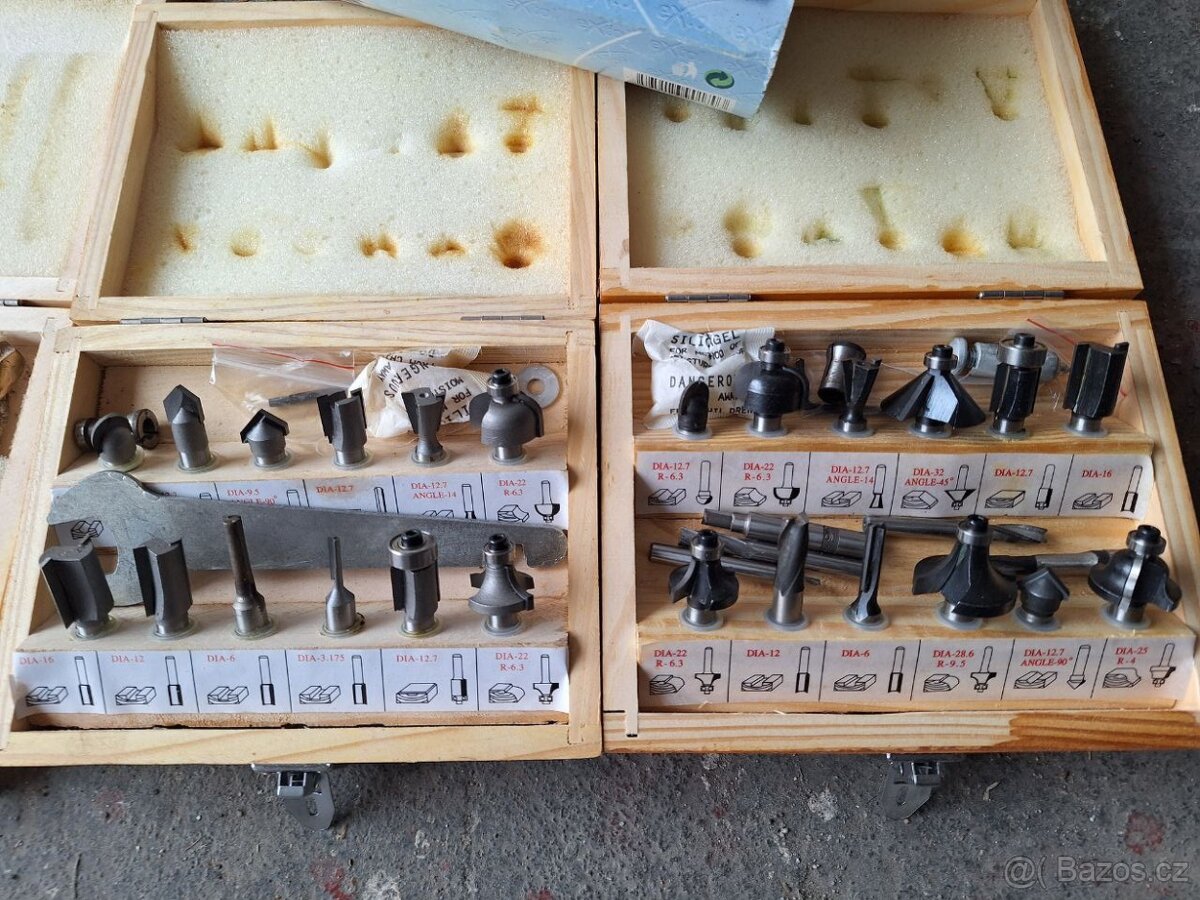 Sada stopkových fréz a sada frézovacích vrtáků - 2