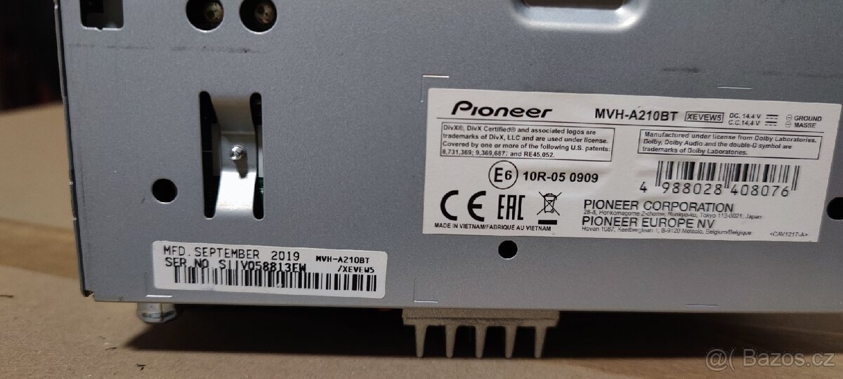 PIONEER MVH-A210BT
2 din autorádio - 2