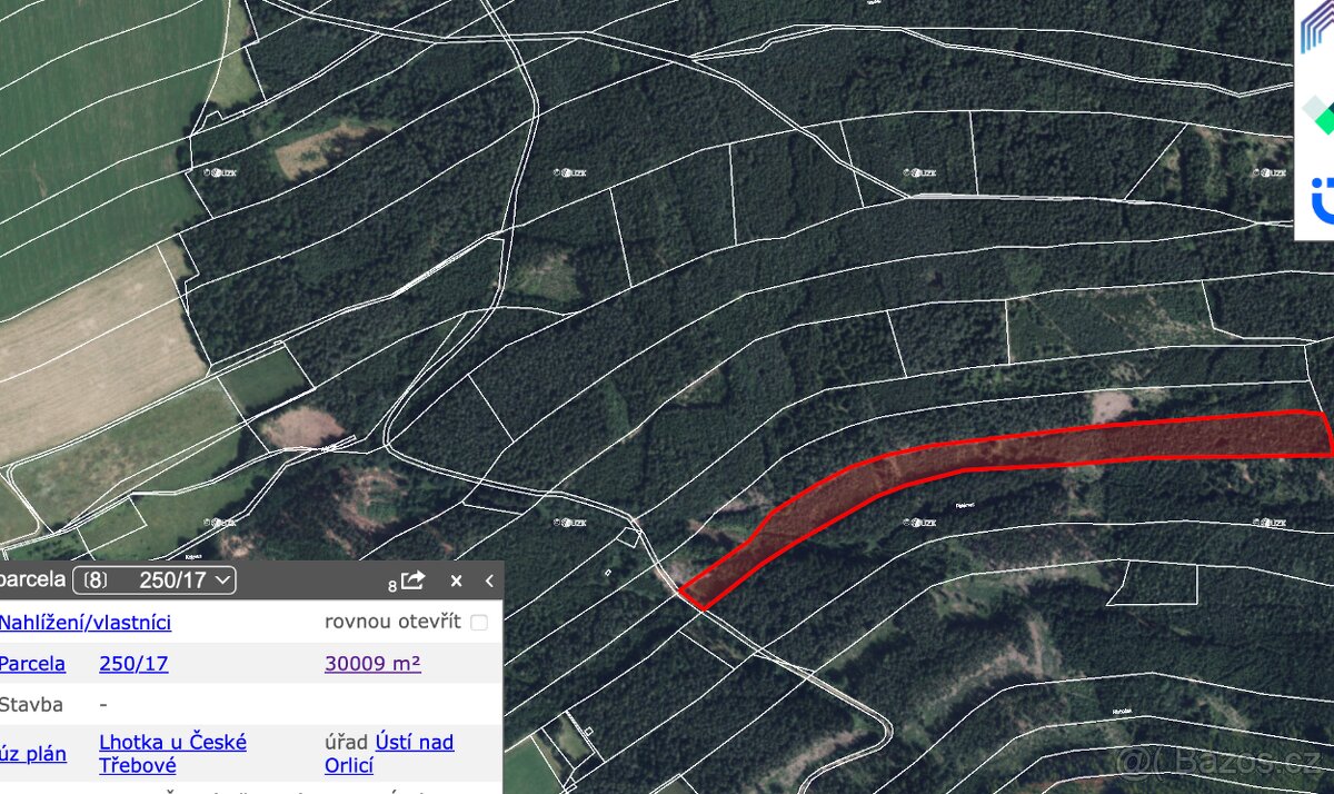 Prodej lesa k.ú. Lhotka u České Třebové - 2