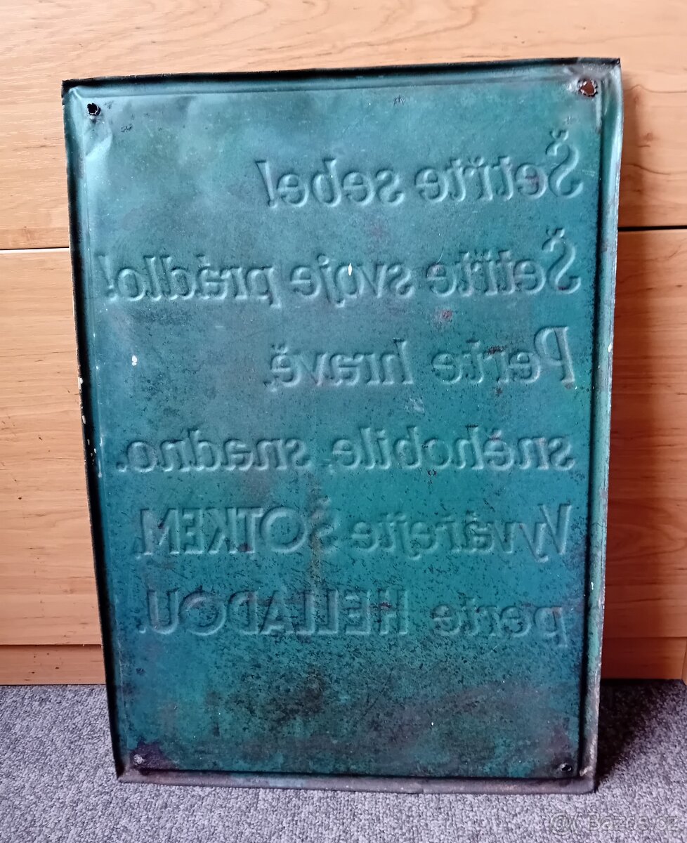 Velká reklamní plechová cedule Hellada - 2