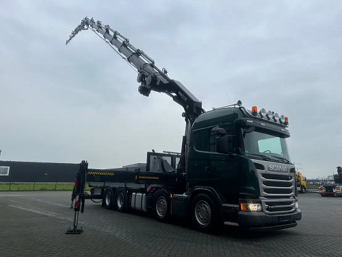 Scania G490 8x4 - valník s hydraulickou rukou HIAB