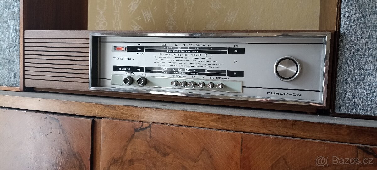 Retro rádio + 2x repro bedna - 2