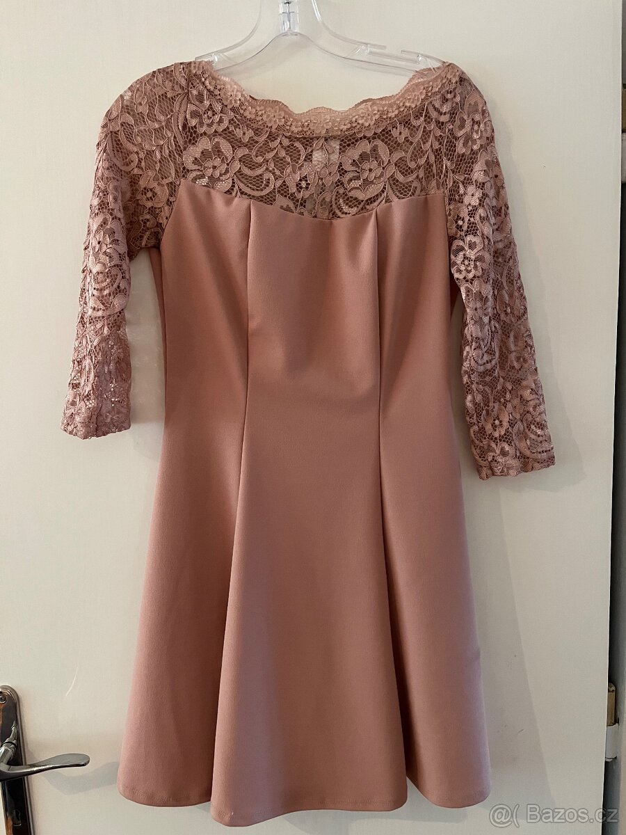 Společenské šaty vel. M starorůžové - 2
