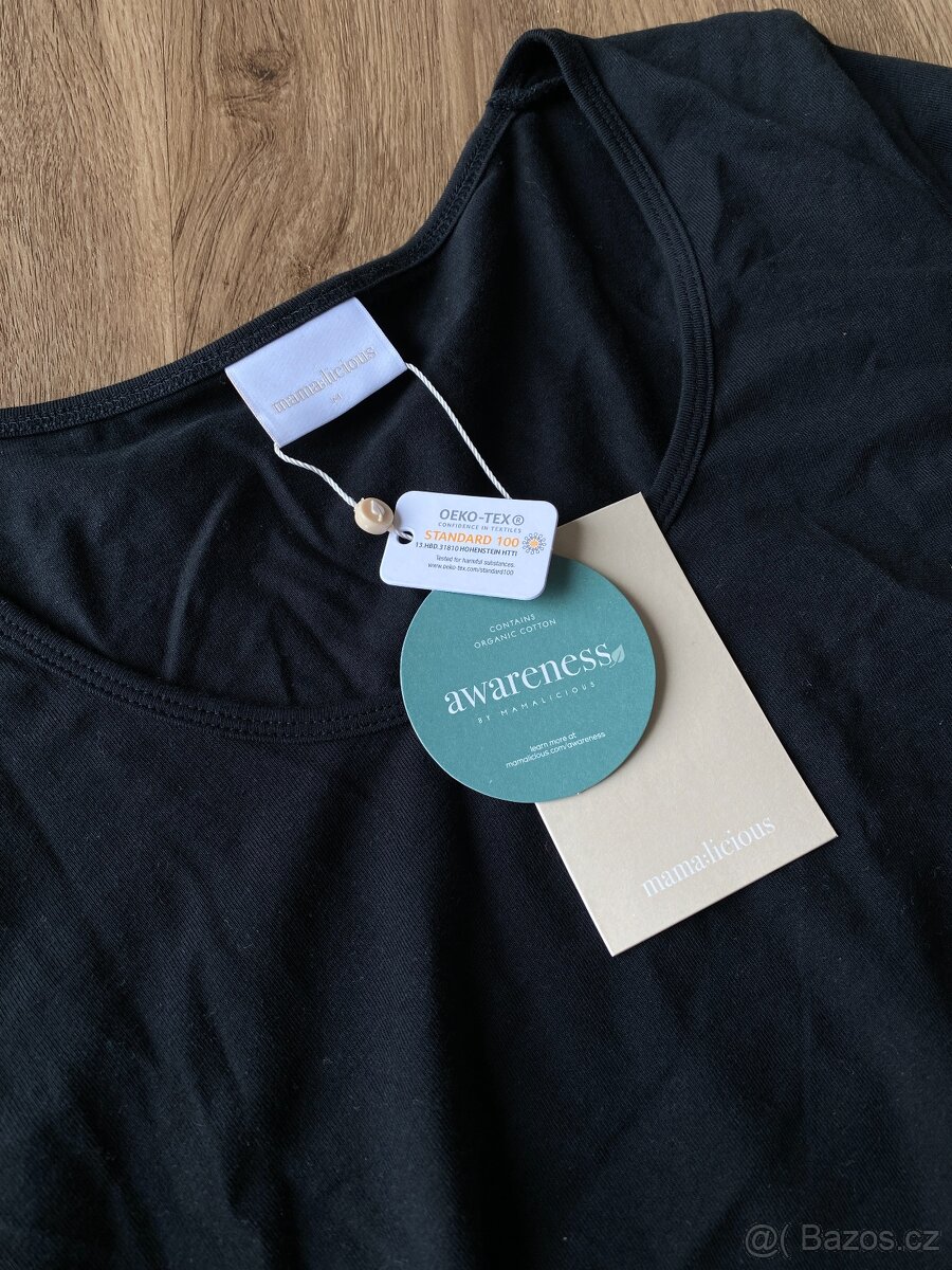 Černé těhotenské šaty Mamalicious vel.M - 2