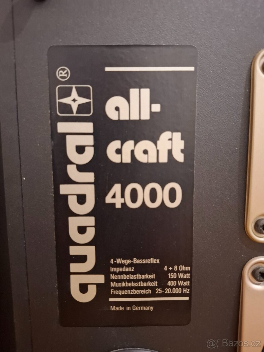 Quadral All-Craft 4000 – Made in West Germany, plně funkční - 2