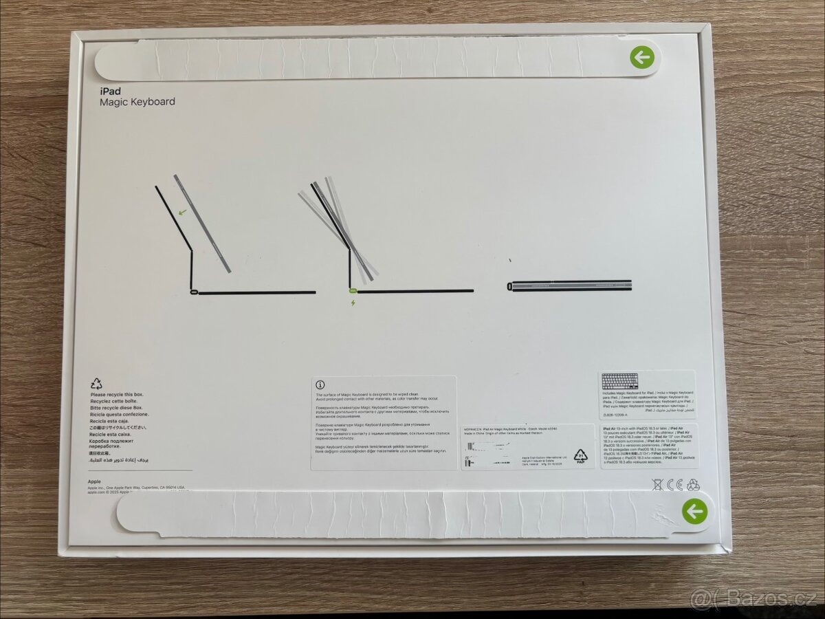 Klávesnice Magic Keyboard Apple na iPad Air 13” (M3) cz bílá - 2