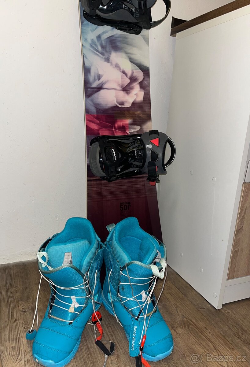 Set - snowboard, vázání, boty - 2