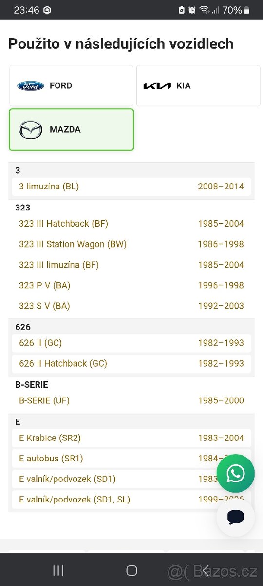 Mazda olejový filtr - 2