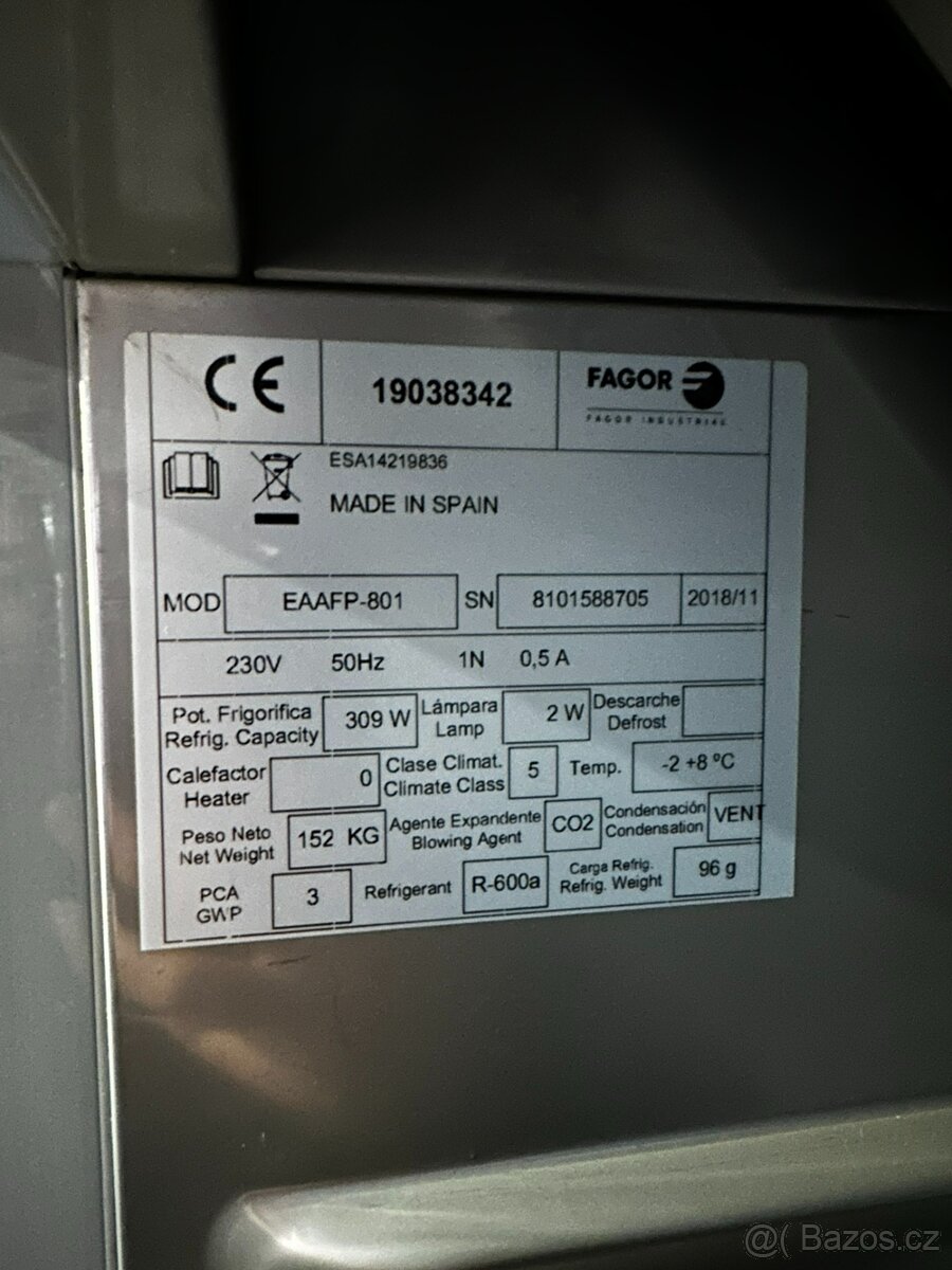 Chladicí skříň Fagor EAAFP-801 - 2