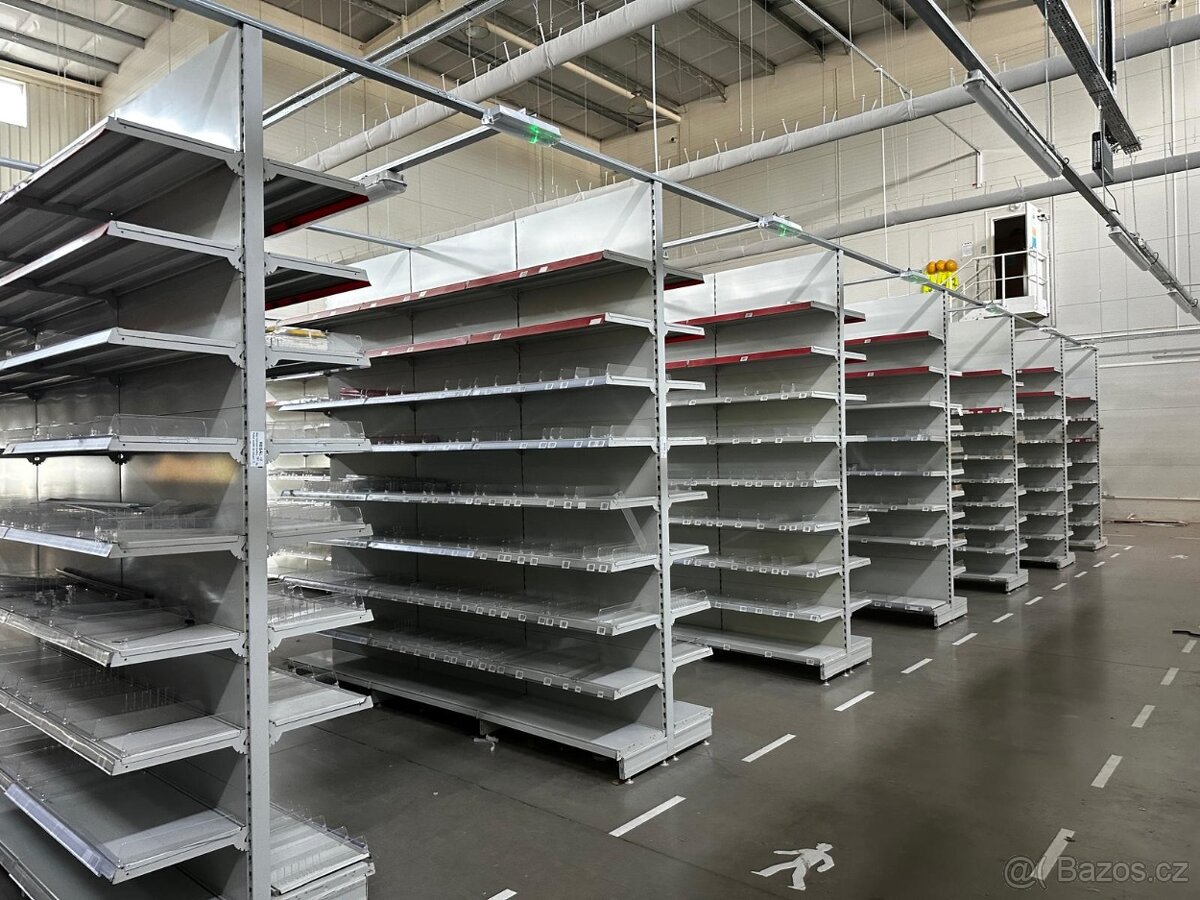 Plechové regály oboustranné - 2