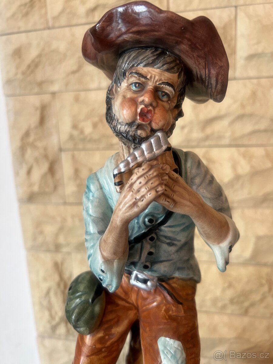 Porcelánová italská soška Capodimonte,značená 37cm - 2