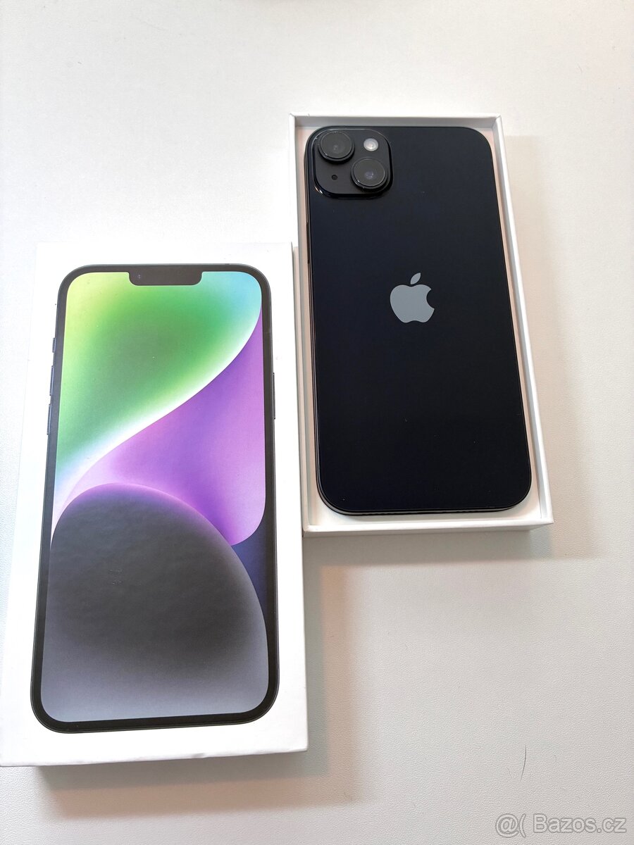 iPhone 14 plus 128gb midnight, 93% baterie - 2