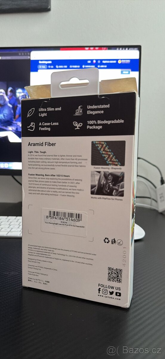 PITAKA karbon/aramid obal na iPhone 15 PRO MAX - 2