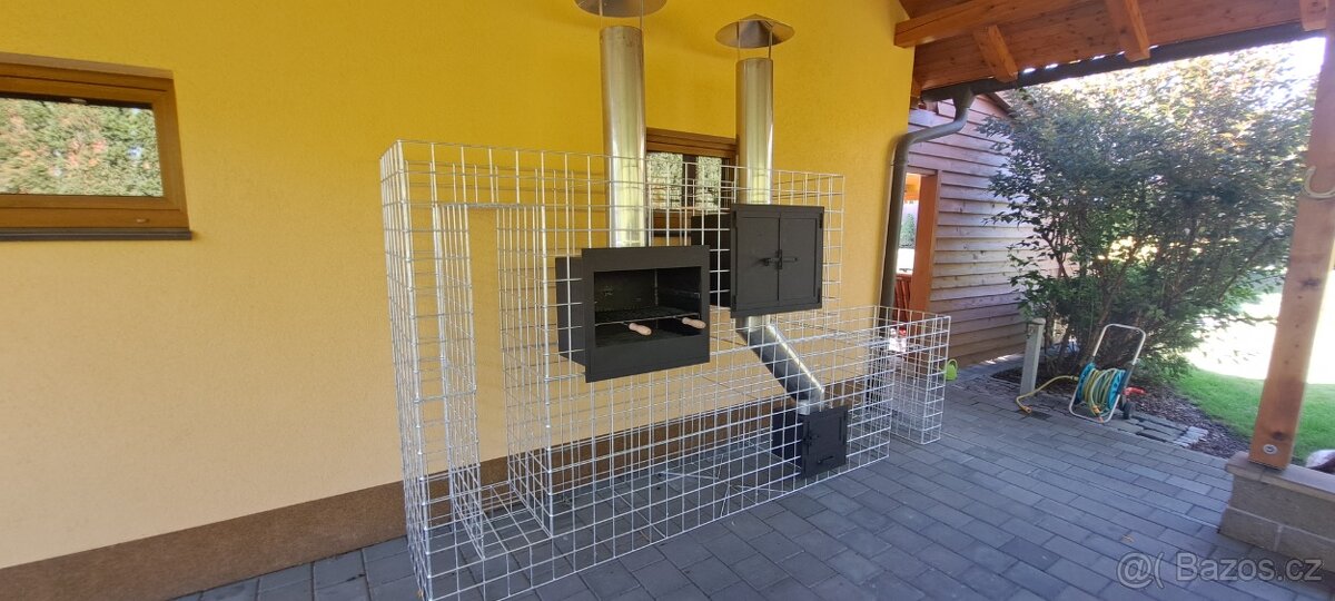 Udírna,gril pro vsazeni do gabionu. - 2