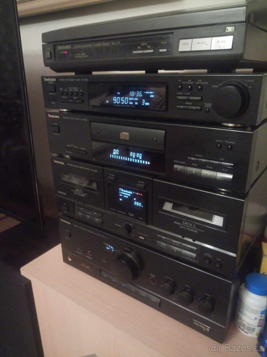 TECHNICS HiFi věž KOMPLET složeno z komponentů - stav 95%+ - 2