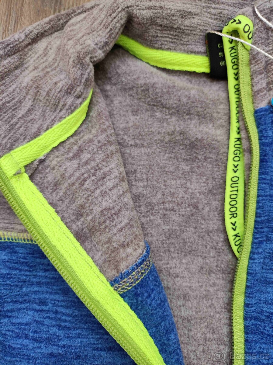 Chlapecká fleecová mikina na zip Kugo nová - 2