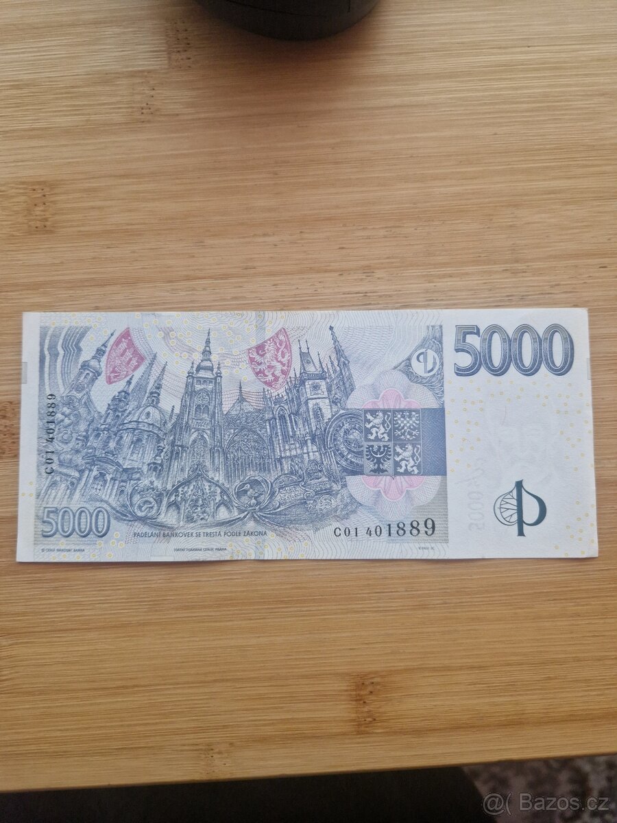 5000 kč první série C01 rok 2009 - 2